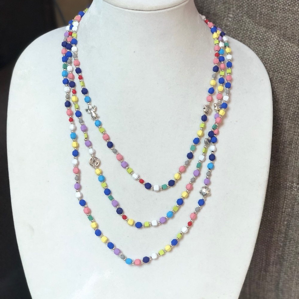 Hematite mate long necklace
